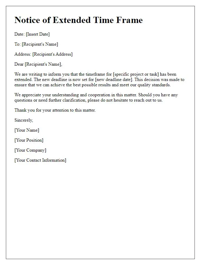 extension of time notice template