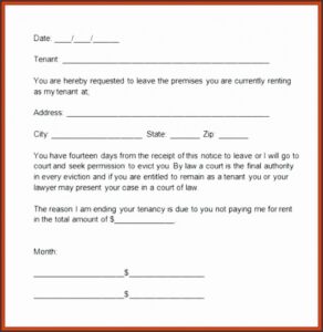 Best Alberta Eviction Notice Template Excel