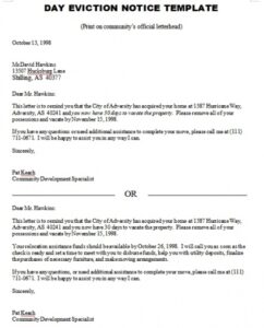 Best Commercial Eviction Notice Template  Example