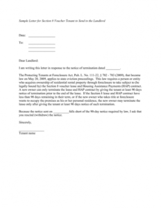 Best Tenancy Notice Letter Template From Landlord Pdf