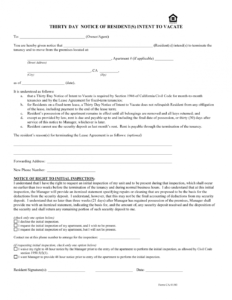 Editable 90 Day Notice Letter Template Excel Example