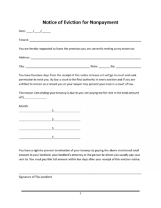 Editable Eviction Notice Template Pdf Pdf