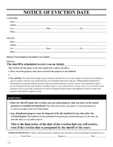 Free Commercial Eviction Notice Template Word Example