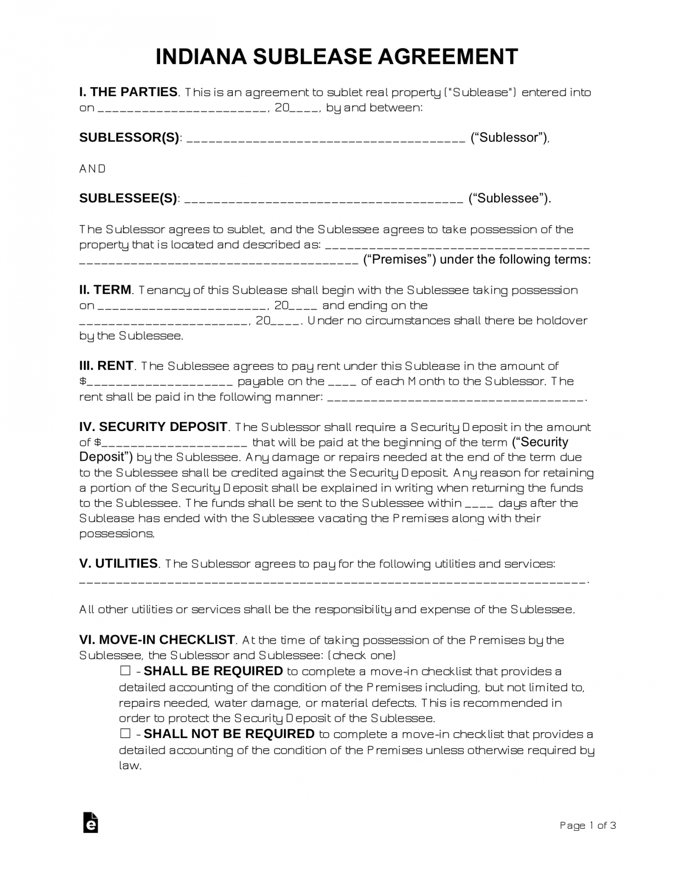 Free Eviction Notice Template Indiana Doc