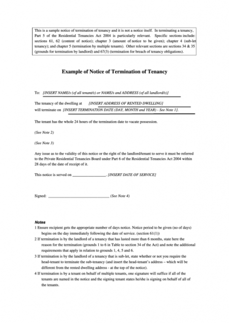 Free Private Landlord Eviction Notice Template Doc Sample