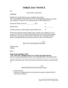 Printable Commercial Eviction Notice Template Pdf Example