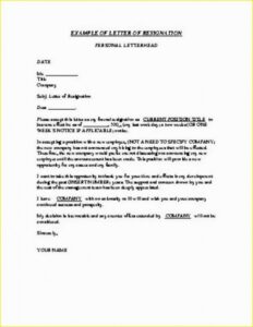 Professional 2 Weeks Notice Template Email Doc