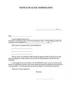 Professional Lease Notice To Vacate Template  Sample
