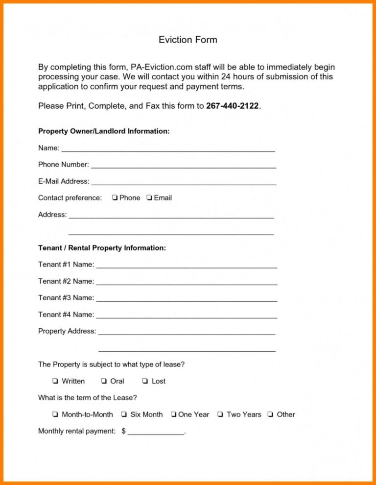Professional Private Landlord Eviction Notice Template PDF Sample