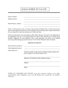 Rental Notice To Vacate Template Doc