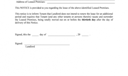 30 Day Notice To Roommate Template Pdf Sample