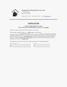 Apartment Vacate Notice Template Word