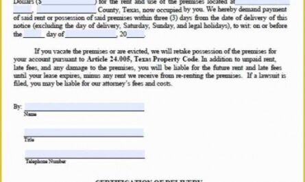 Best Eviction Notice Texas Template Pdf Example