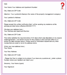 Best Moving Out Notice Letter Template Doc Example