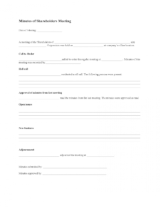 Best Notice Of Shareholders Meeting Template Excel