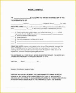 Best Sc Eviction Notice Template  Example