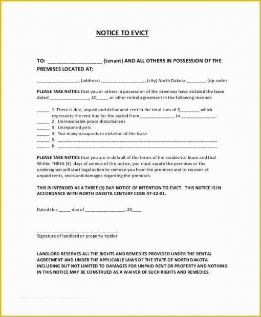 Best Sc Eviction Notice Template  Example