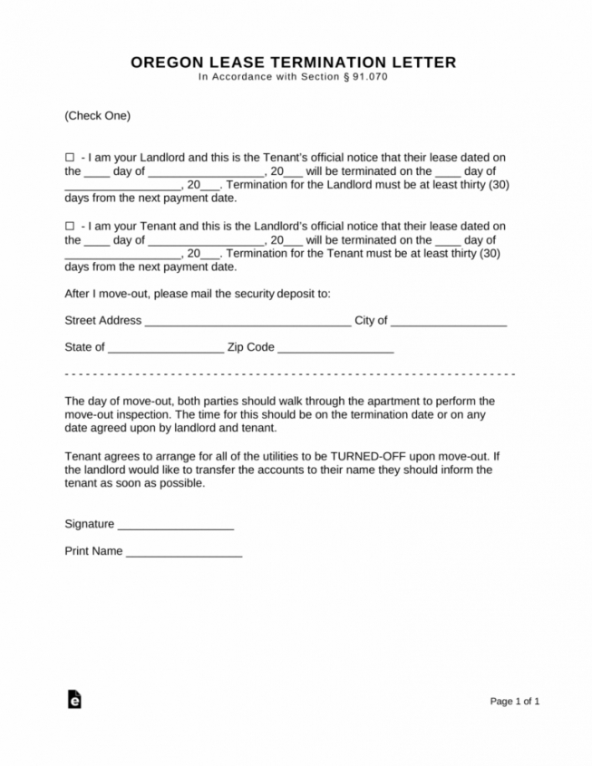 30 Day Notice Template To Employer