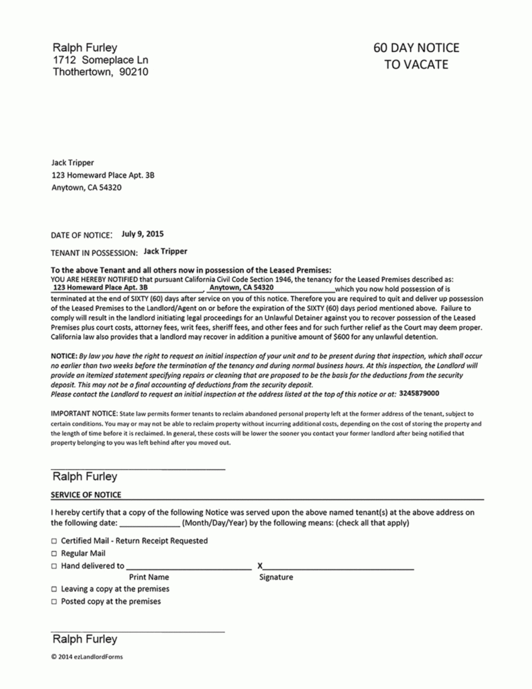 Costum Giving Notice To Tenants Letter Template Doc Sample Tacitproject 8994