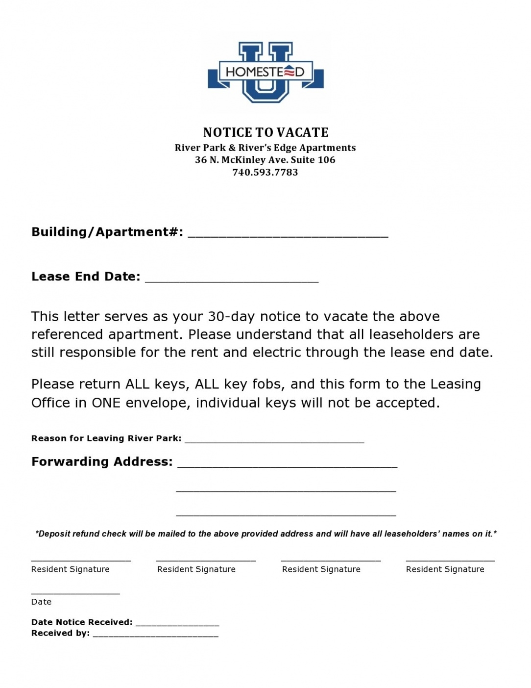 Costum Landlord Notice To Vacate Template Doc Example