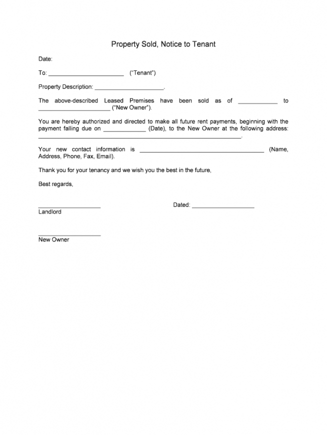 Costum Notice To Tenant To Move Out Template Excel Sample