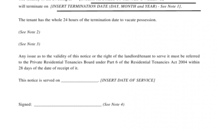Costum One Month Notice Letter To Landlord Template Doc Example