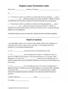 Editable 30 Day Lease Notice Template Excel