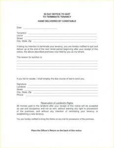 Editable Notice Of Moving Out Template  Example