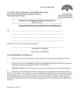 Editable Rental Lease Termination Notice Template Doc Sample