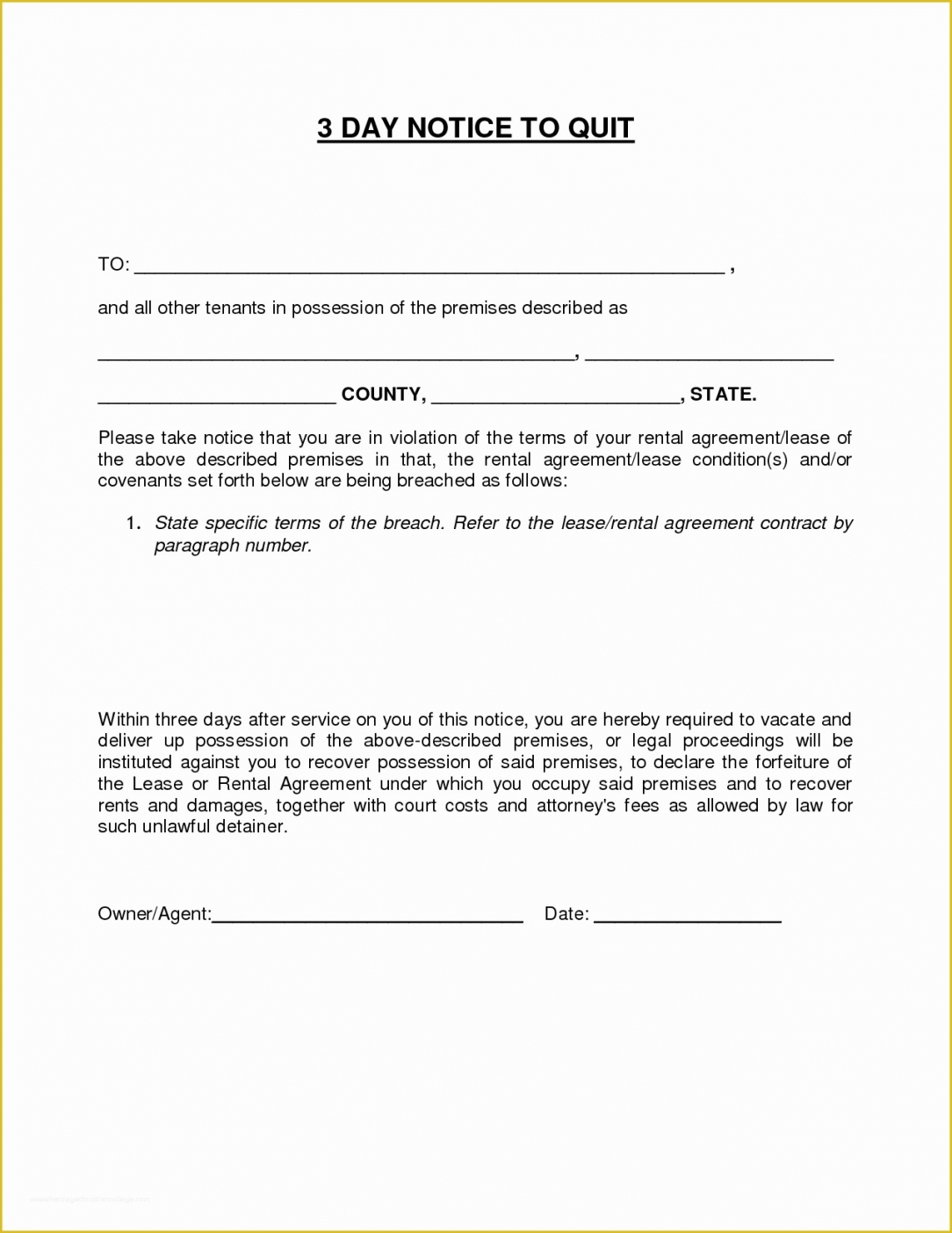 Editable Software Copyright Notice Template Doc Example