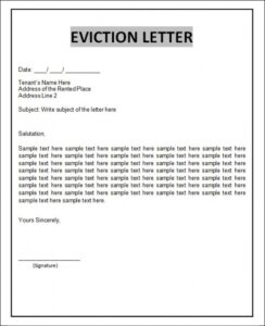 Editable Writing An Eviction Notice Template Pdf