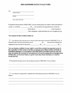 Free 30 Day Vacate Notice Template Pdf Example