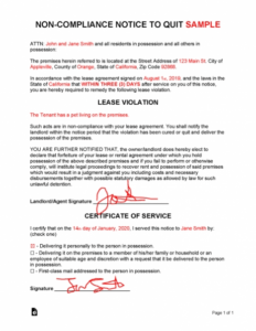 Hoa Violation Notice Template