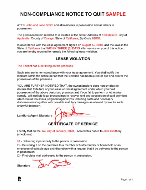 Free Hoa Violation Notice Template Tacitproject