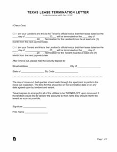 Free Move Out Notice To Landlord Template Word