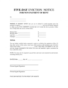 Free Sc Eviction Notice Template Excel