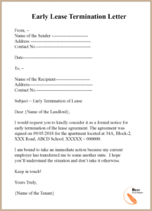 Free Written Notice Of Termination Of Lease Template Excel Sample