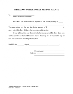 Printable Eviction Notice Template Excel