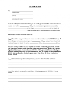 Printable Eviction Notice Texas Template Doc