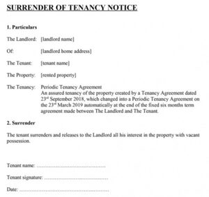 Printable Landlord Eviction Notice Template Word Sample