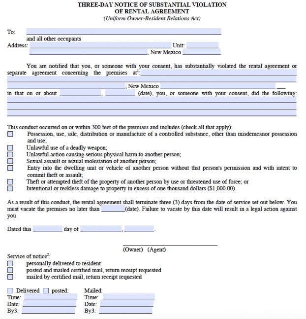 Printable Lease Violation Notice Template PDF Tacitproject