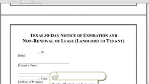 Printable Notice Of Nonrenewal Of Lease By Tenant Template Excel Sample