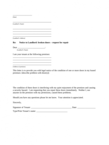 Printable Notice To Terminate Tenancy Template Excel Example