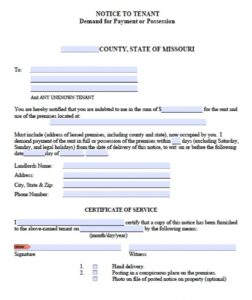 Printable Rental Eviction Notice Template