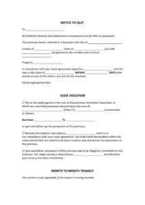 Printable Sc Eviction Notice Template Doc