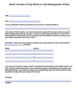 Printable Template For Notice To Quit Excel Example