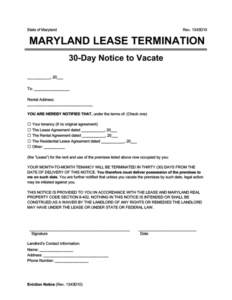 Professional 60 Notice To Vacate Template Excel