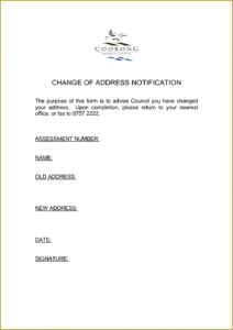 Professional Address Change Notice Template Word