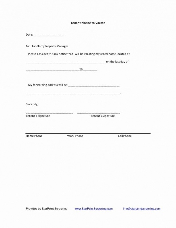 Professional Notice Of Moving Out Template  Example