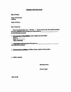 Professional Notice To Landlord Template  Sample